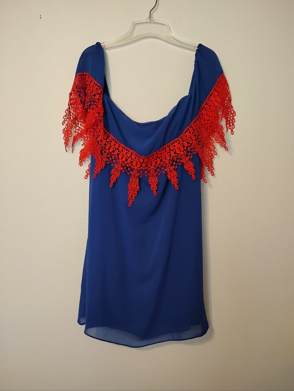 (alma-mater) Collection Mini Off shoulder Lace Trim Dress